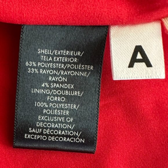 Ann Taylor Dressy Red Blazer Size 4 Hip Length Pleated cuff and pocket detail - Picture 6 of 8